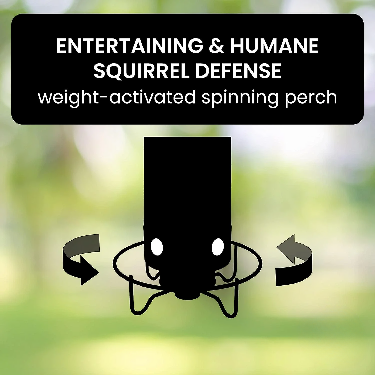 Squirrel Proof Bird Feeder | Weight-Activated Spinning Perch & Durable Metal Design for Backyard Birdwatching