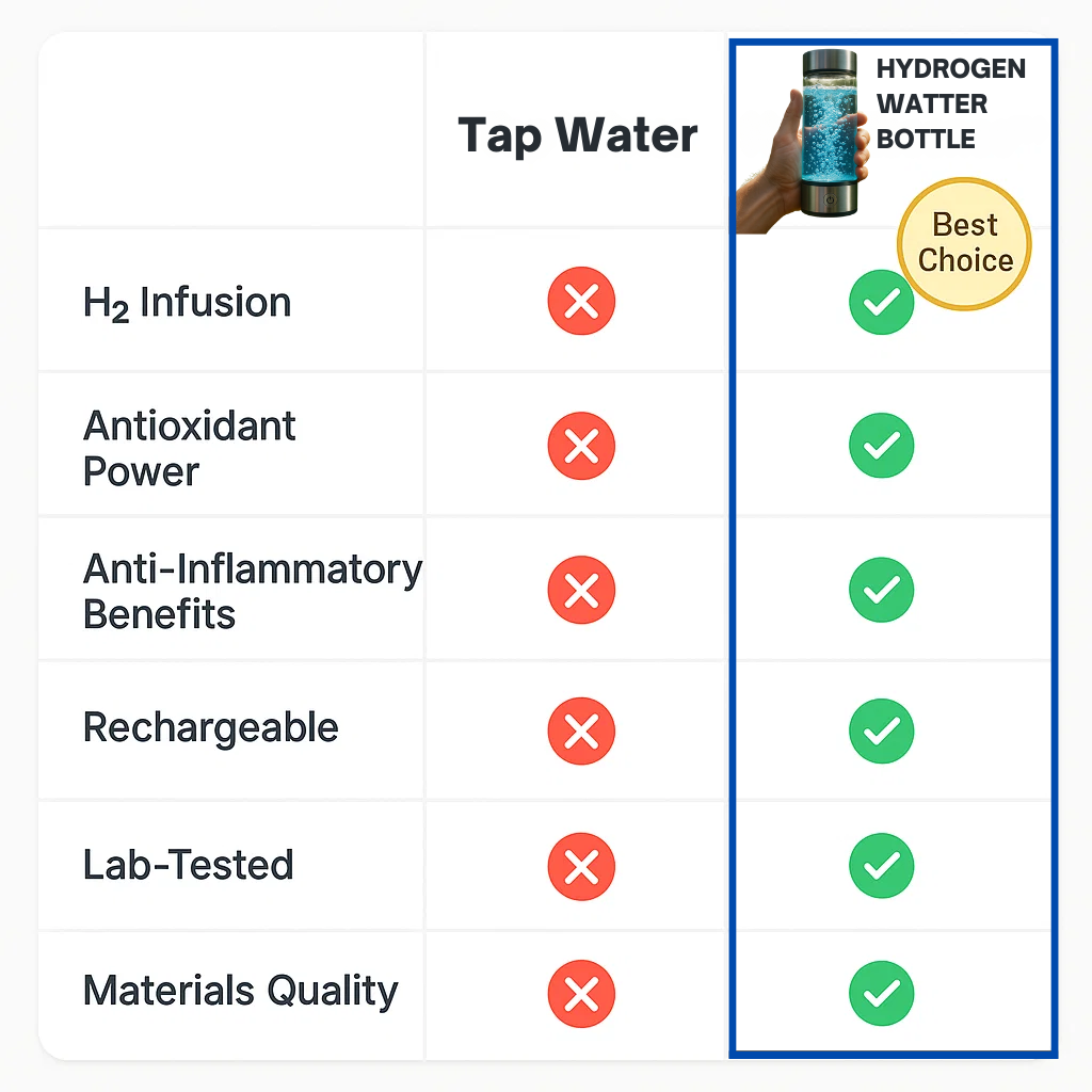 Hydrogen Water Bottle | USB Rechargeable, Anti-Inflammatory & Perfect for Daily Hydration and Wellness