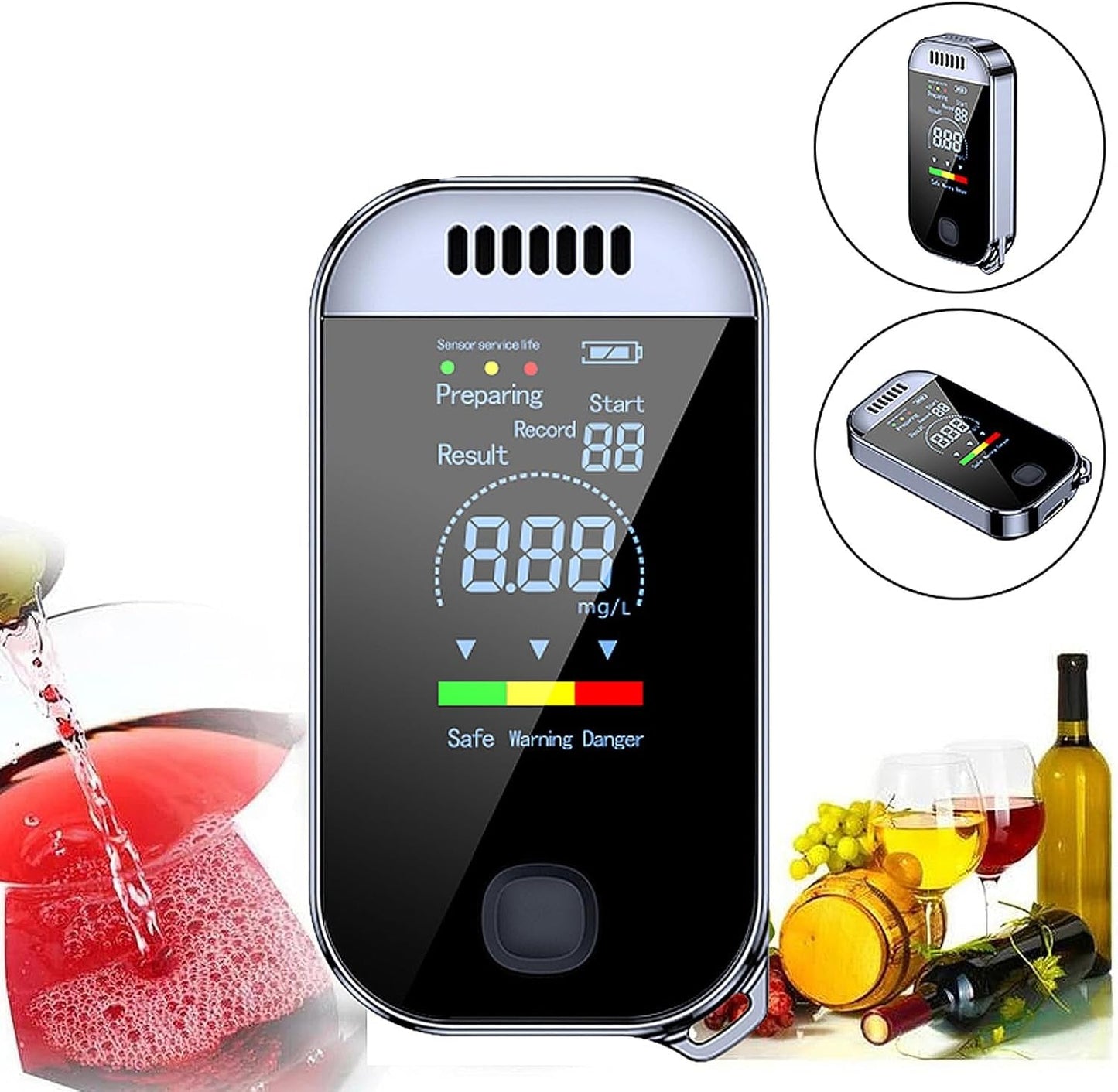 Professional Breathalyzer Test Alcohol Meter | High-Precision, Contactless Design Ideal for Car Breathalyzer Testing & Safe Driving alcohol Testing