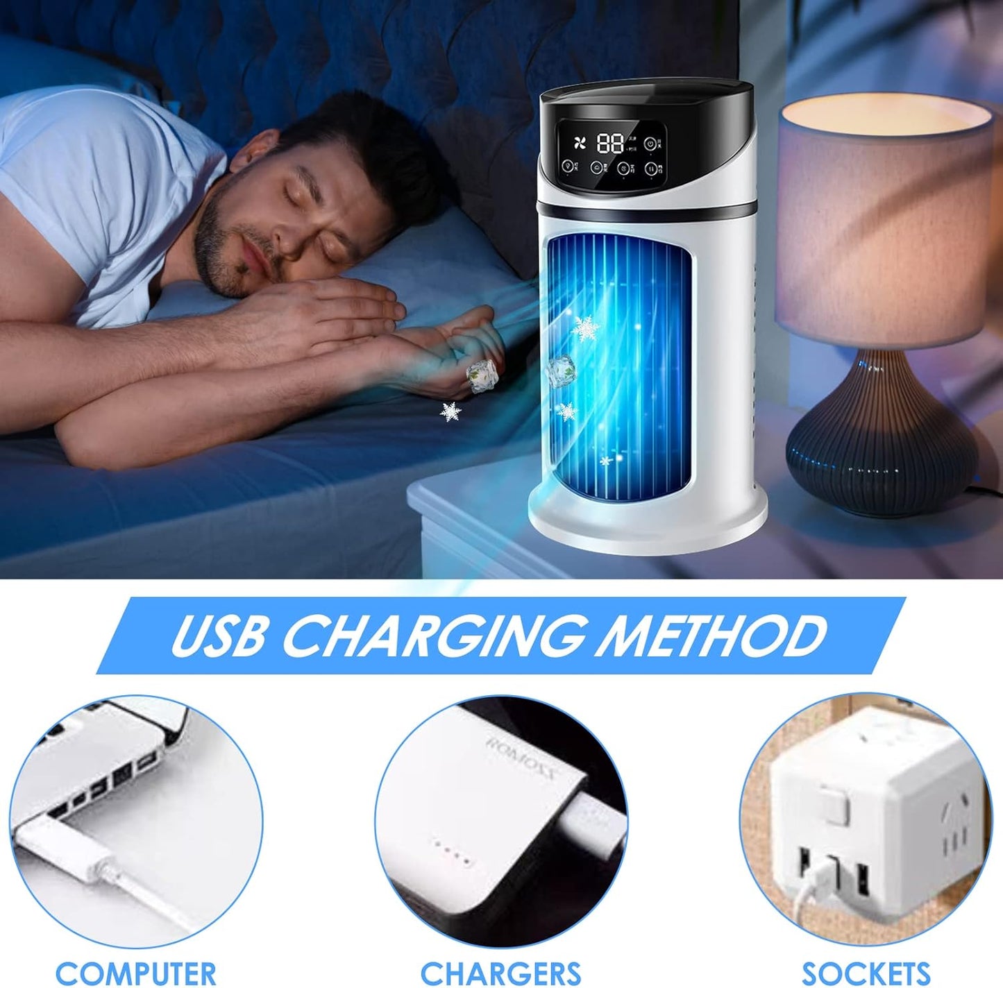 Best Portable Air Conditioner Stand Up Room Cooler Indoor AC Unit (Windowless)