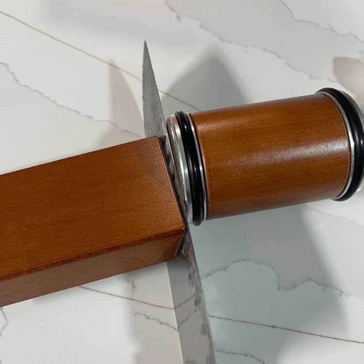 Rolling Knife Sharpener with Precision Grinding for Kitchen Knives and Blades - Easy to Use & Compact Design