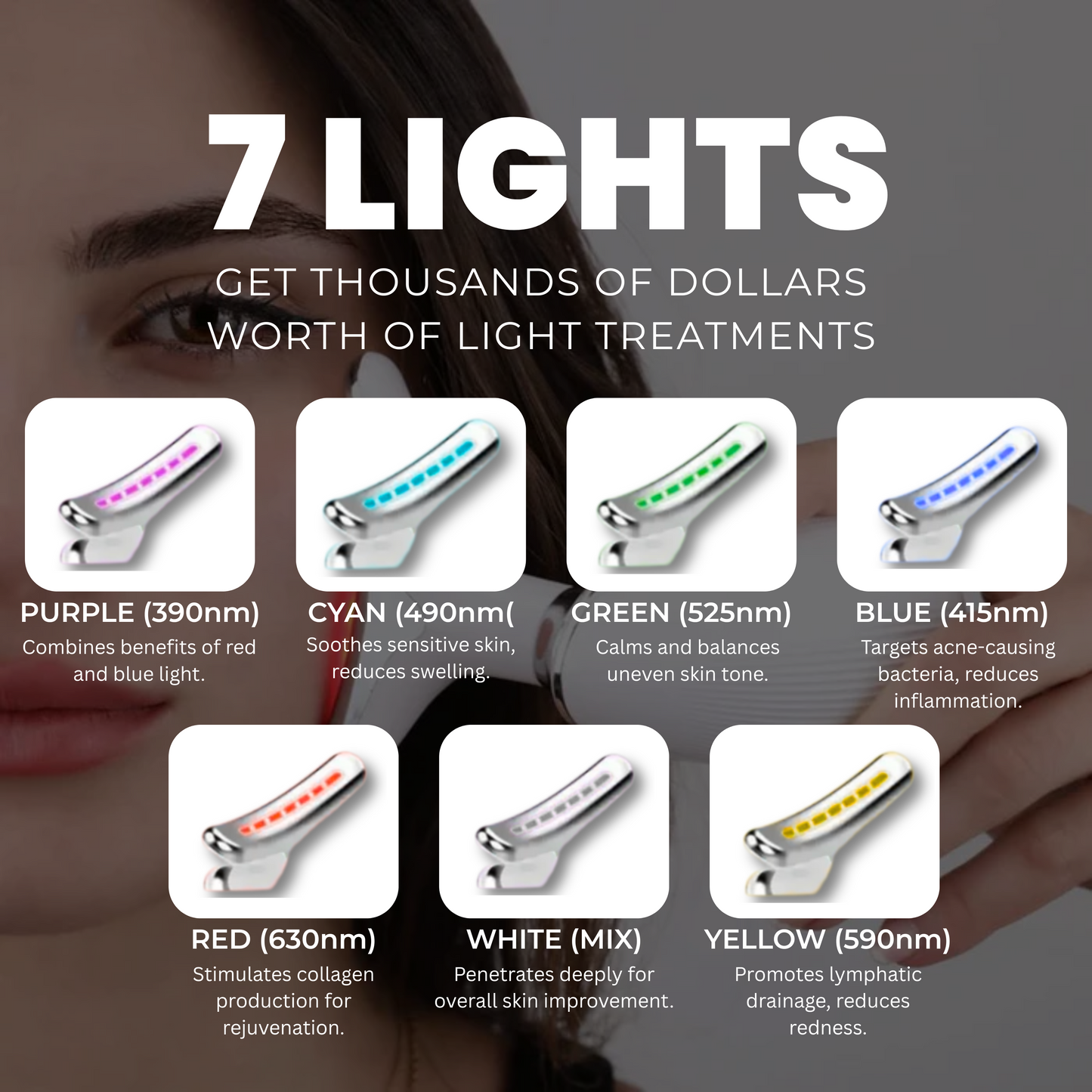 Infrared Red Light Therapy LED Light Skin & Neck Sculptor | 7-in-1 Anti-Aging Device with Microcurrent & Vibration for Home Skincare | red light therapy at home