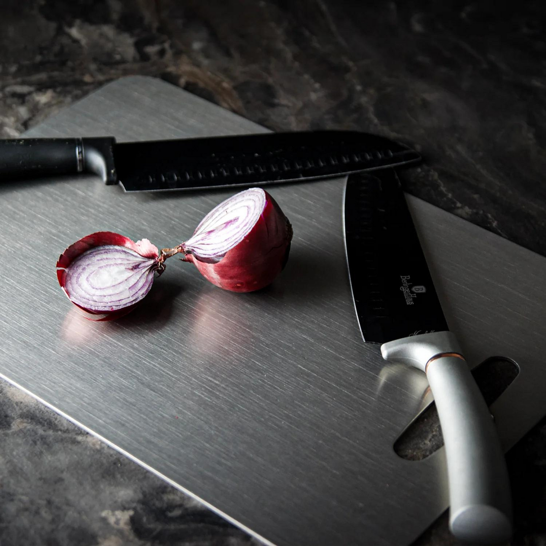 TitanCut™ - Medical Grade Titanium Cutting Board | Durable, Non-porous Board Cutting for Safe Food Preparation & Kitchen Use | Better than Wood Cutting Board