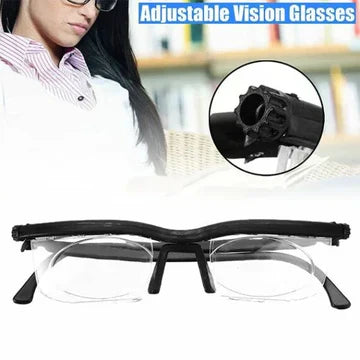Adjustable Focus Glasses | Lightweight, Scratch-Resistant Lenses for Near and Far Sight Vision Correction