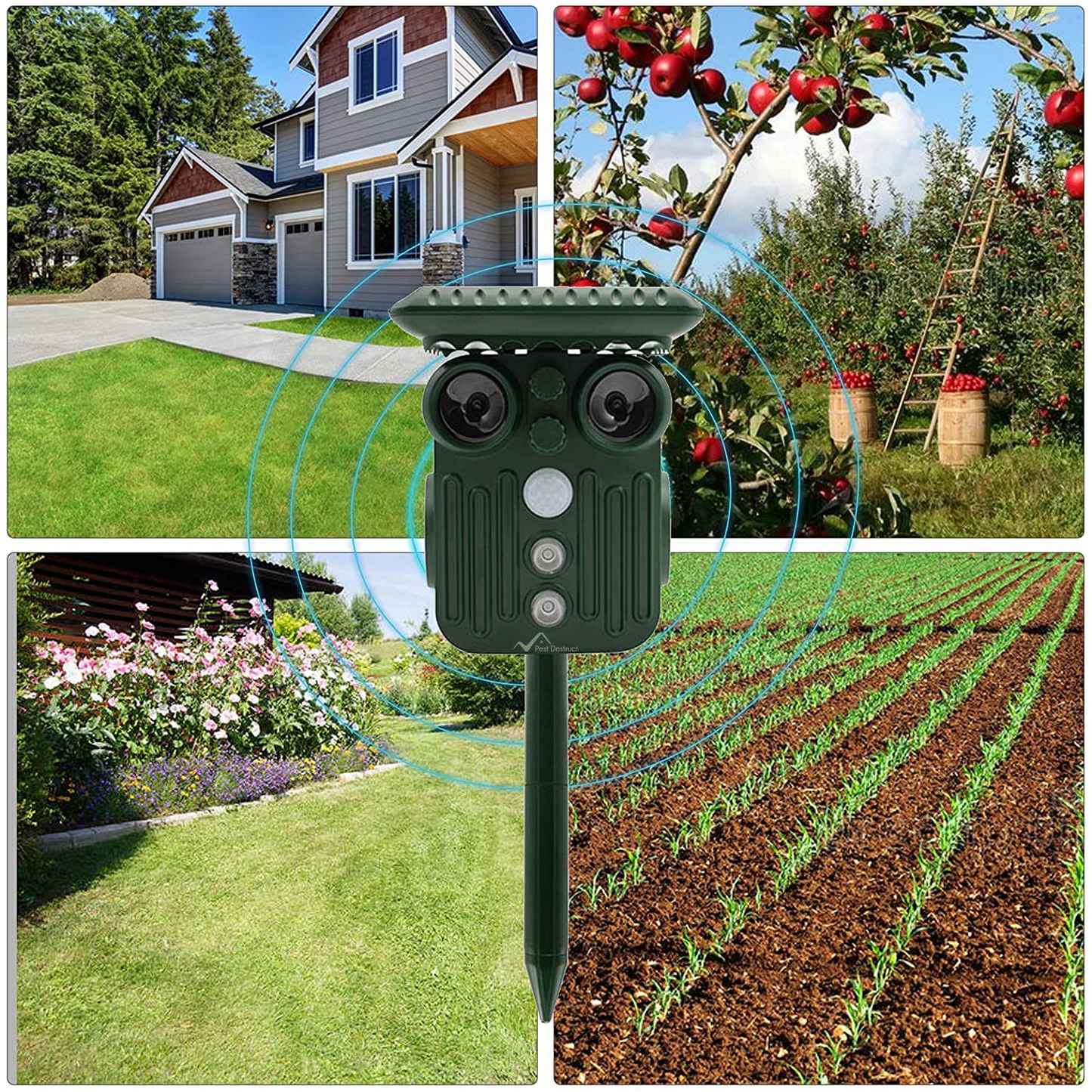 Ultrasonic Solar Deer Repeller | 5 Adjustable Modes, Waterproof & Eco-Friendly for Home Gardens and Yards