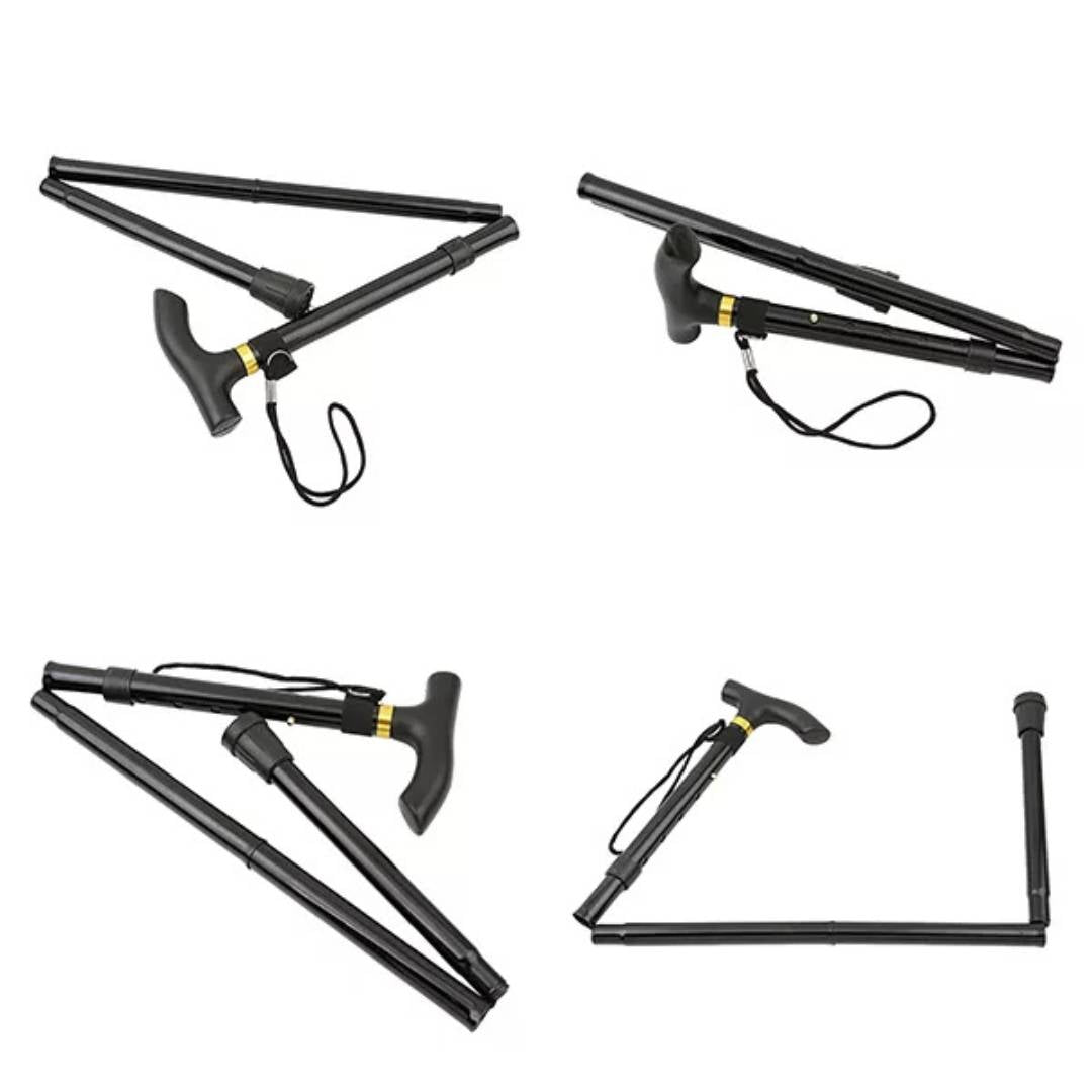 Folding Telescopic Walking Stick | Adjustable Height, Ergonomic Handle & Non-Slip Tip for Mobility Support and Outdoor Use