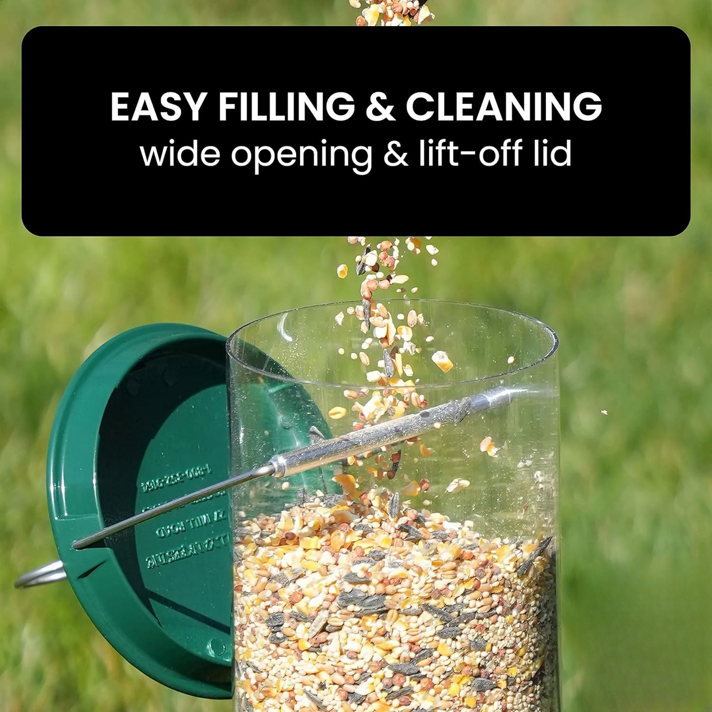 Squirrel Proof Bird Feeder | Weight-Activated Spinning Perch & Durable Metal Design for Backyard Birdwatching