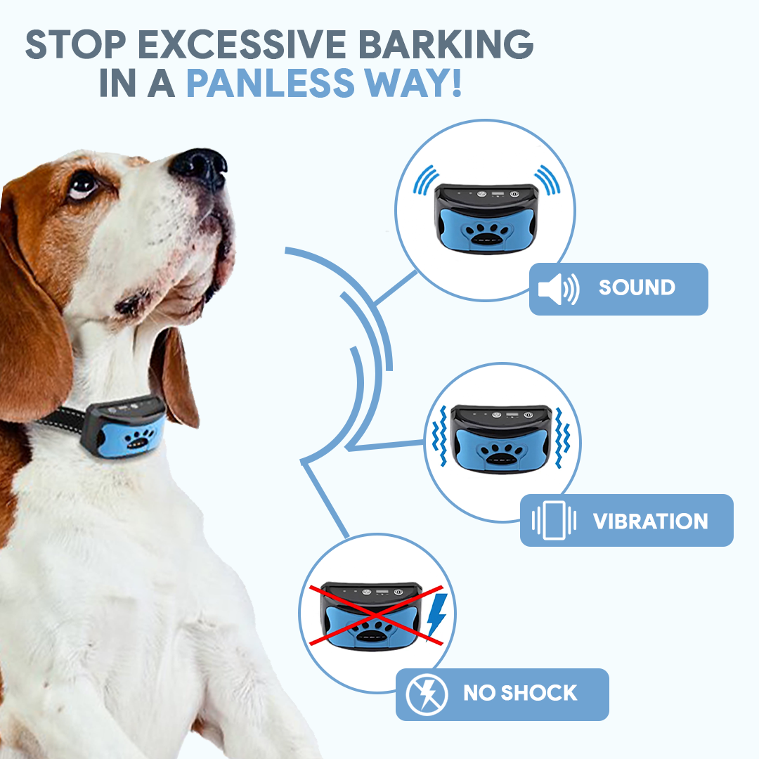 Anti-Bark Training Collar for Dogs - Adjustable Waterproof Device with Remote Control for Behavior Correction