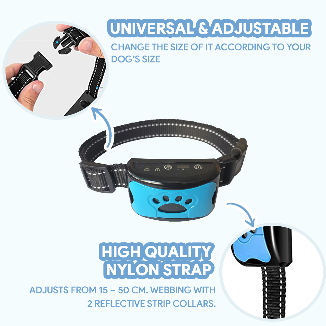 Anti-Bark Training Collar for Dogs - Adjustable Waterproof Device with Remote Control for Behavior Correction