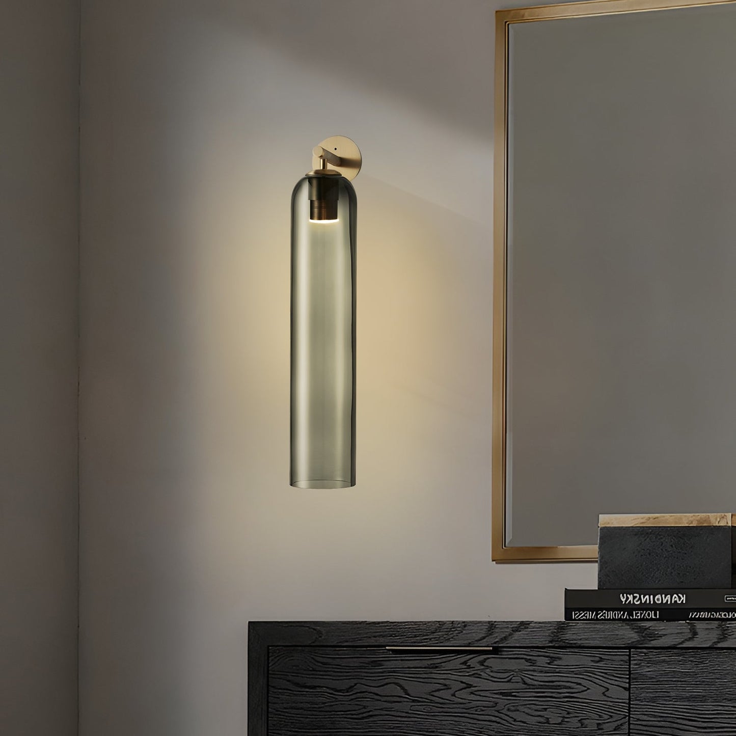 LED Art Glass Wall Sconce - Modern Decorative Light Fixture for Living Room & Hallway Lighting