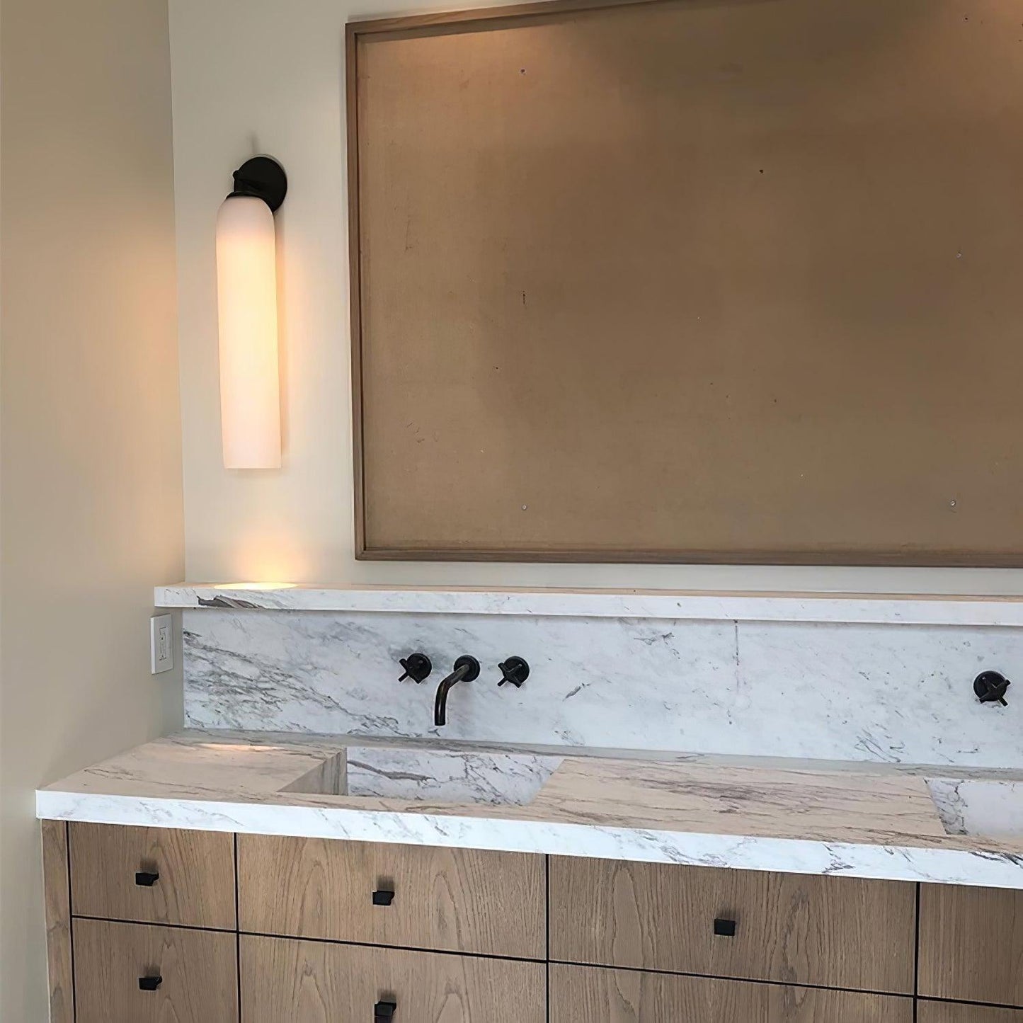 LED Art Glass Wall Sconce - Modern Decorative Light Fixture for Living Room & Hallway Lighting
