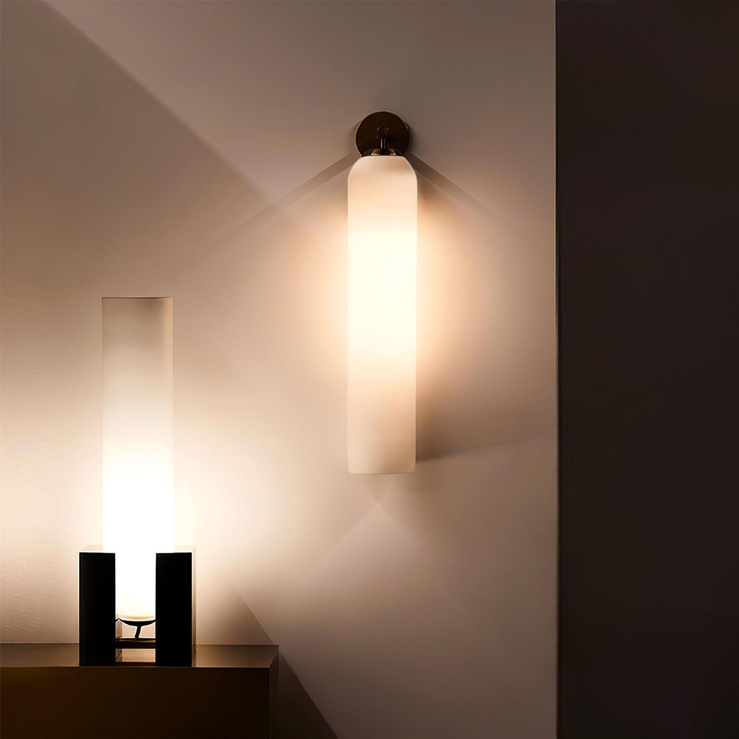 LED Art Glass Wall Sconce - Modern Decorative Light Fixture for Living Room & Hallway Lighting