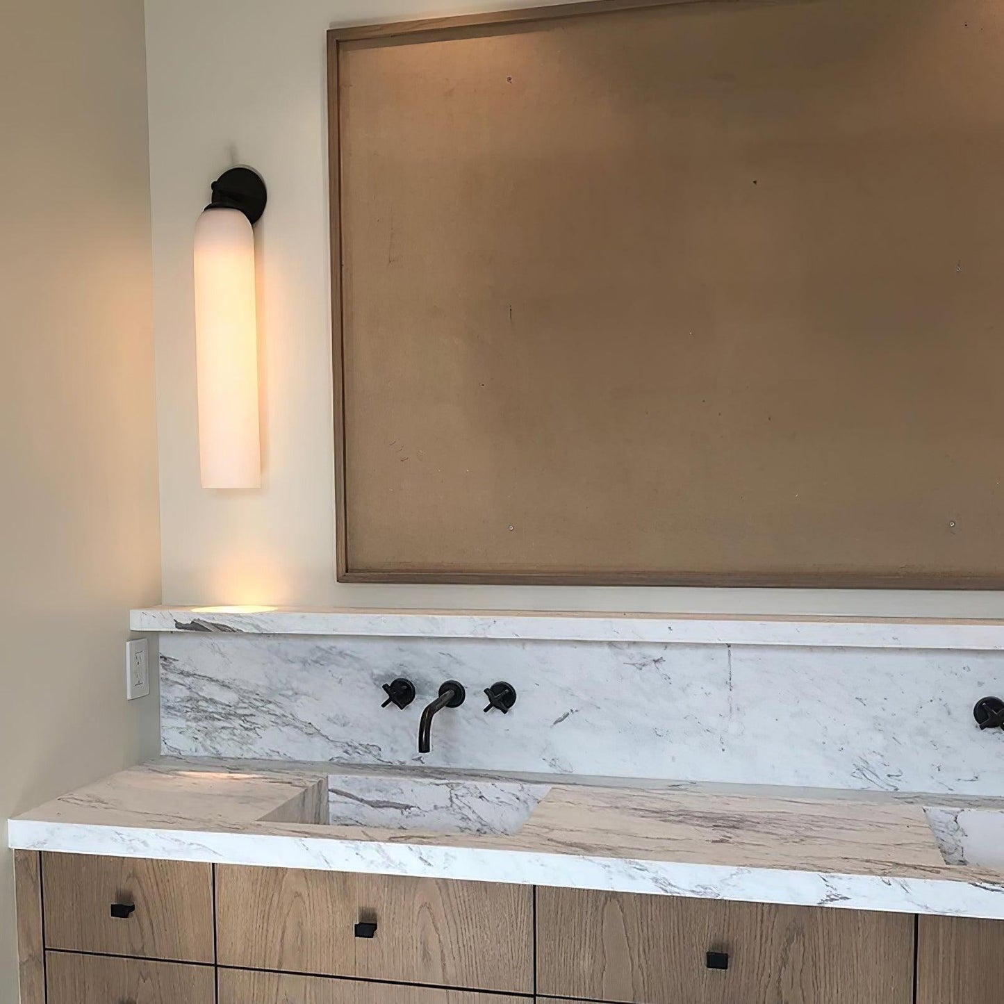 LED Art Glass Wall Sconce - Modern Decorative Light Fixture for Living Room & Hallway Lighting