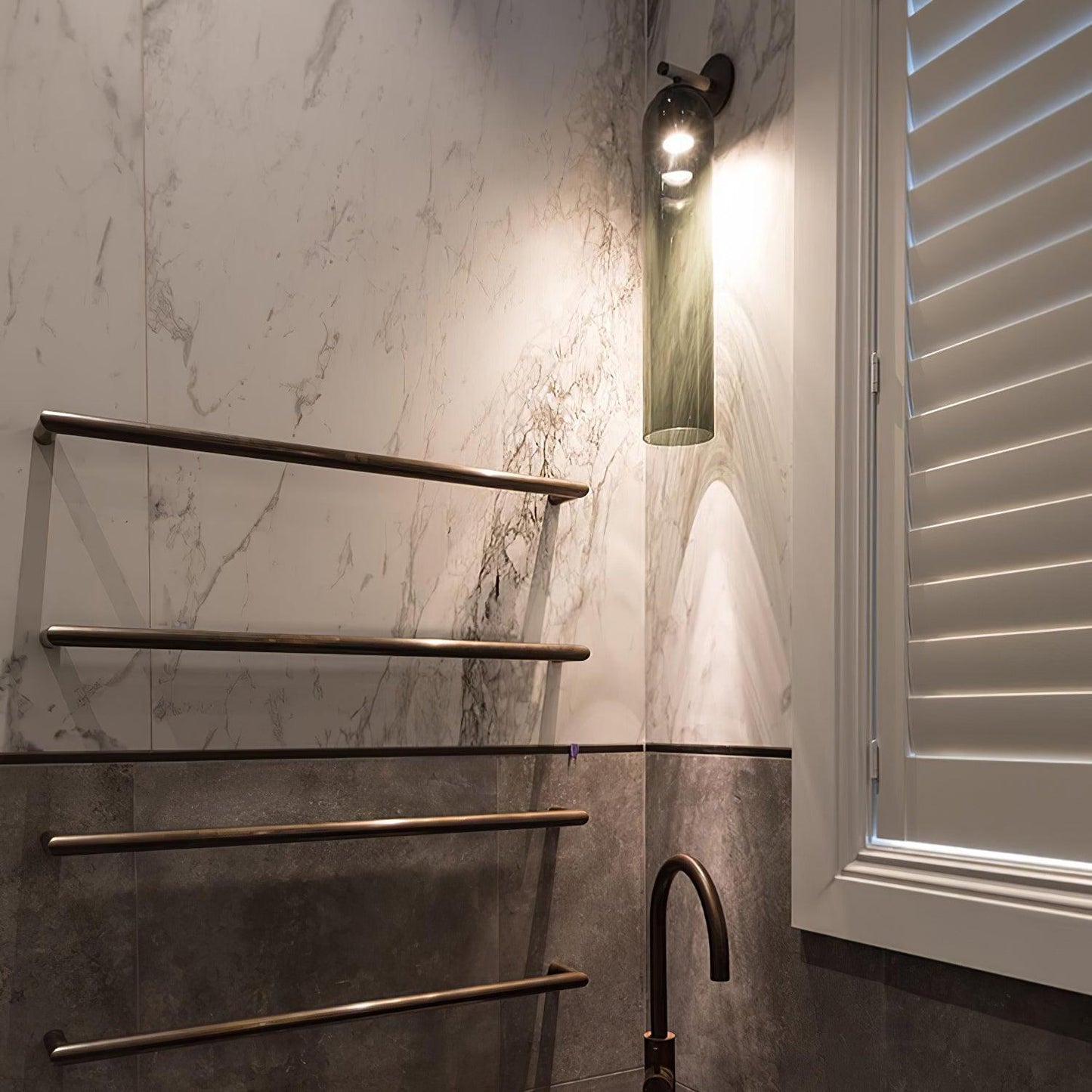 LED Art Glass Wall Sconce - Modern Decorative Light Fixture for Living Room & Hallway Lighting