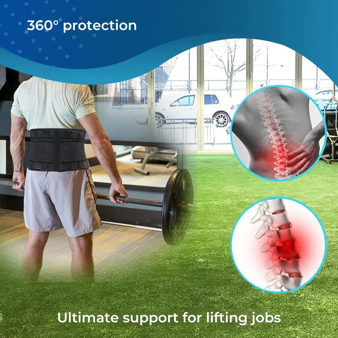 Back Pain Support Belt | Targeted Compression for Lower Back Strain & Herniated Discs | Adjustable for Daily Activities