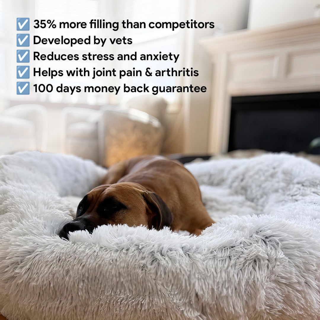 Calming Cloud Dog Bed - Orthopedic Pet Bed with Memory Foam for Comfortable Sleep & Joint Support for Dogs and Cats