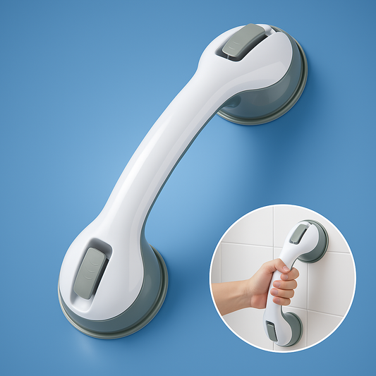 Bathroom Grab Bar with Suction Cups | Slip-Resistant, Easy Installation & Ideal for Seniors and Safety in the Shower