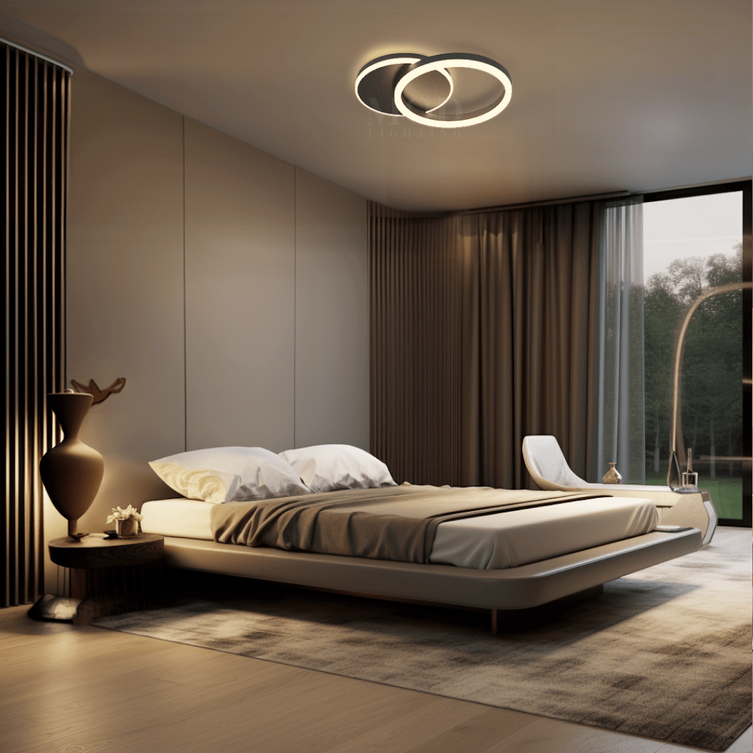 Chic Eelegant Modern Ceiling Light | Gold or Black Finish, 2-6 Circle Ceiling light for Home Decor | House lights indoor