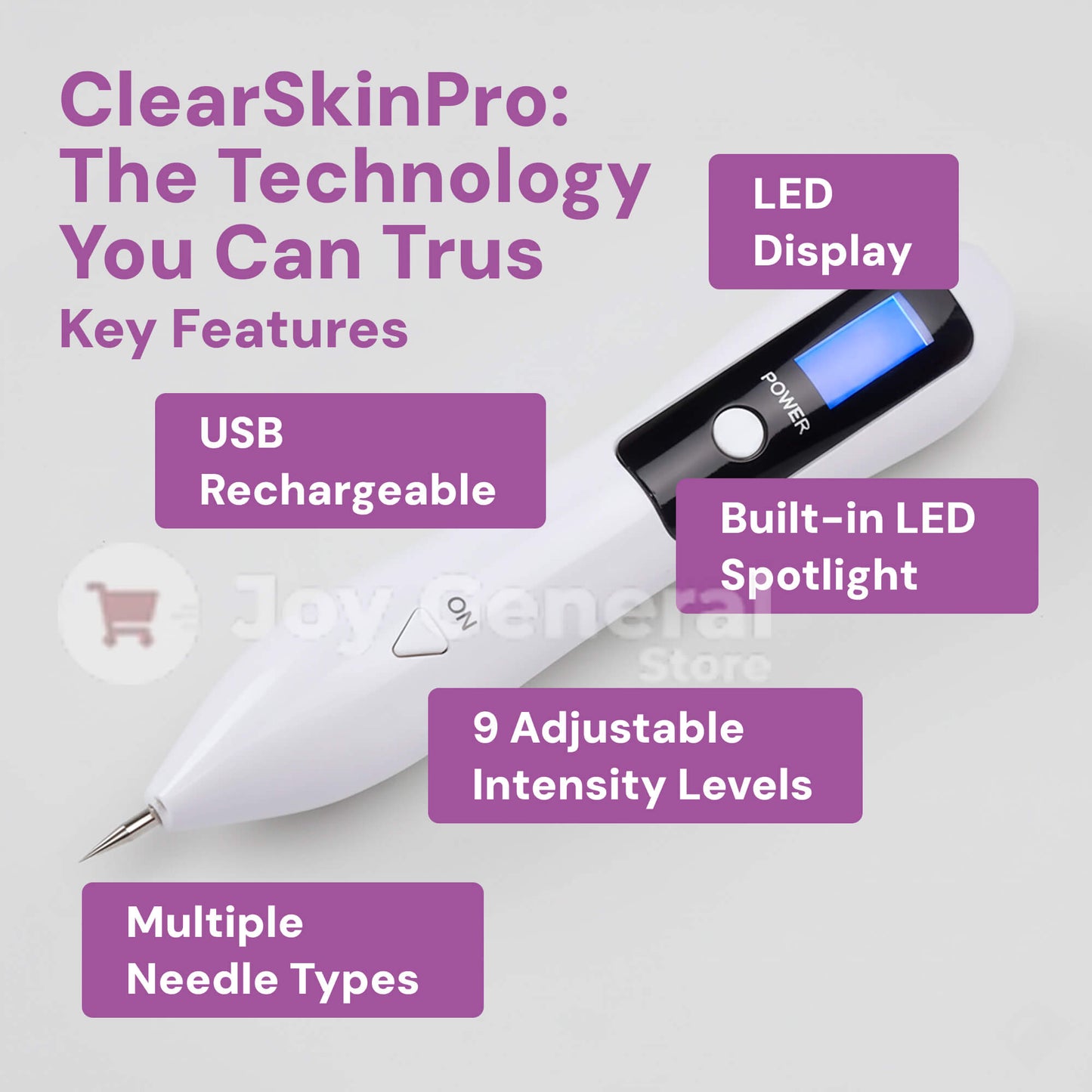 ClearSkinPro Laser Plasma Pen | Non-Invasive Freckle, Skin Tag, Spot, Mole & Tattoo Removal for At-Home Skin Care