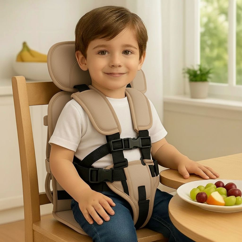 Kids Portable  Seat Safety Harness - Safe Foldable Booster Seat for Children's for Home, Restaurants & Travels
