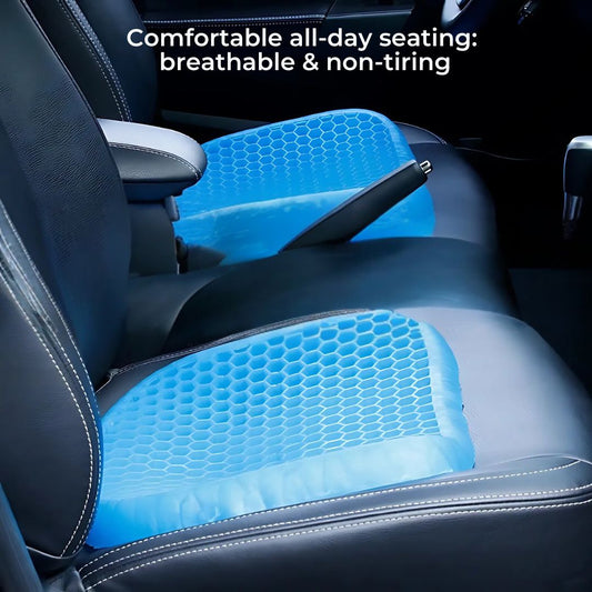 Orthopedic Gel Seat Cushion | Pressure Relief, Tailbone & Lower Back Support for Office Chair, Car & Wheelchair Use