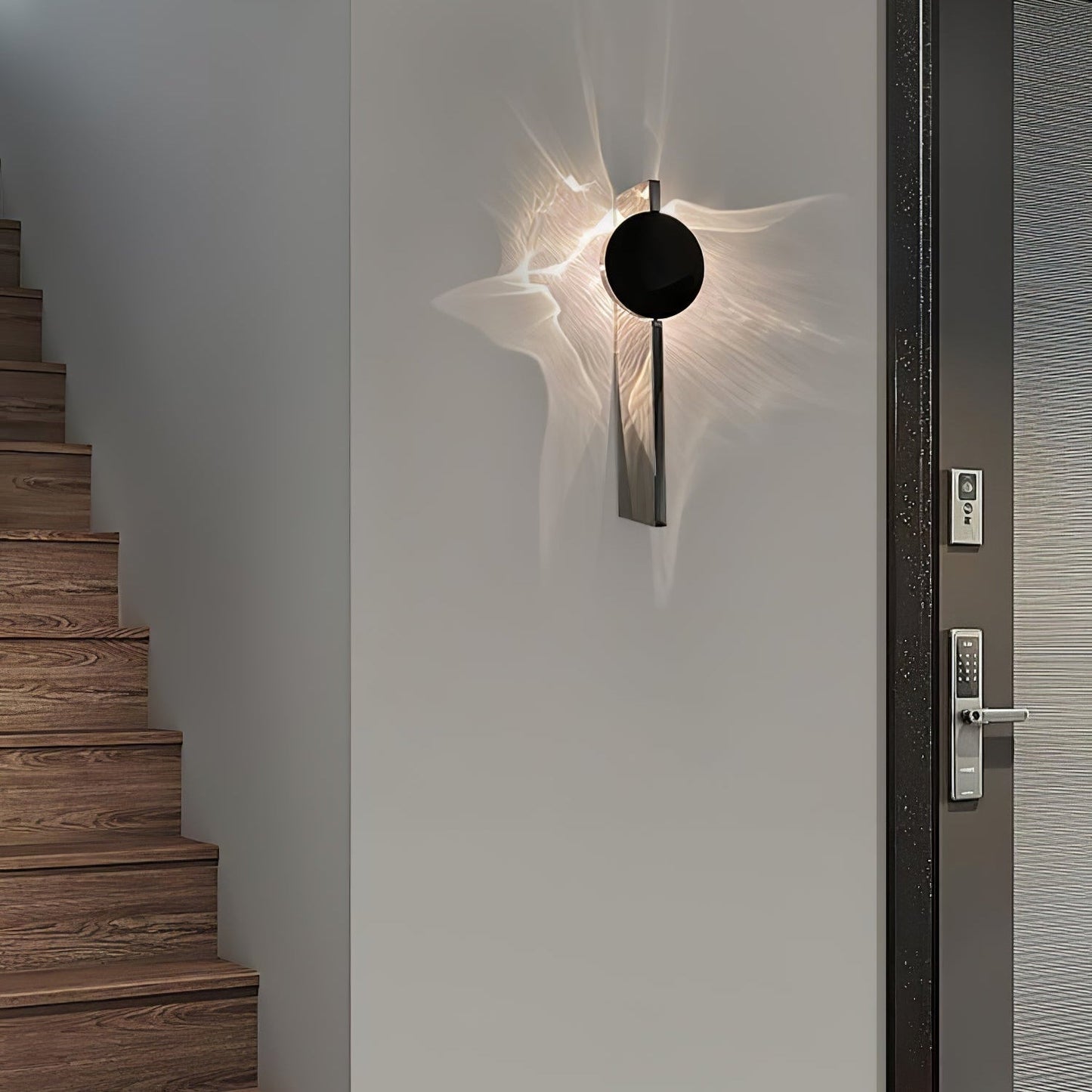 Creative Light and Shadow Wall Lamp | Stainless Steel, Integrated LED & Ideal for Indoor Use
