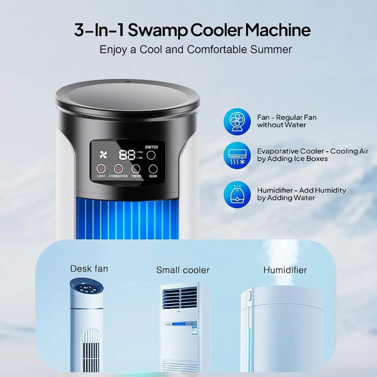 Best Portable Air Conditioner Stand Up Room Cooler Indoor AC Unit (Windowless)