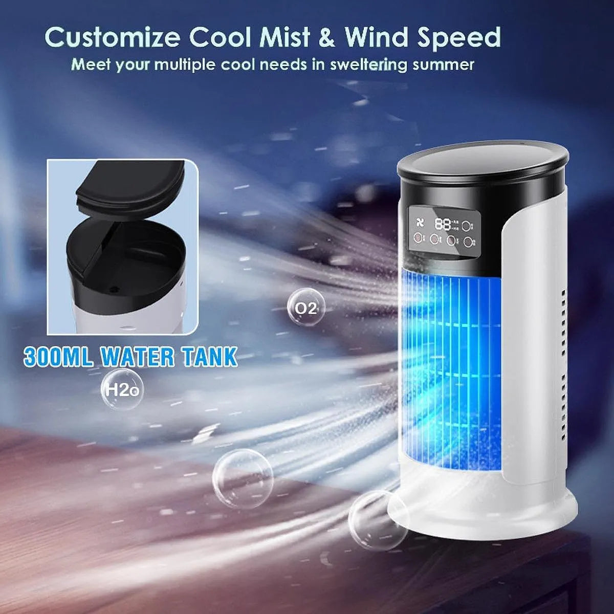 Best Portable Air Conditioner Stand Up Room Cooler Indoor AC Unit (Windowless)