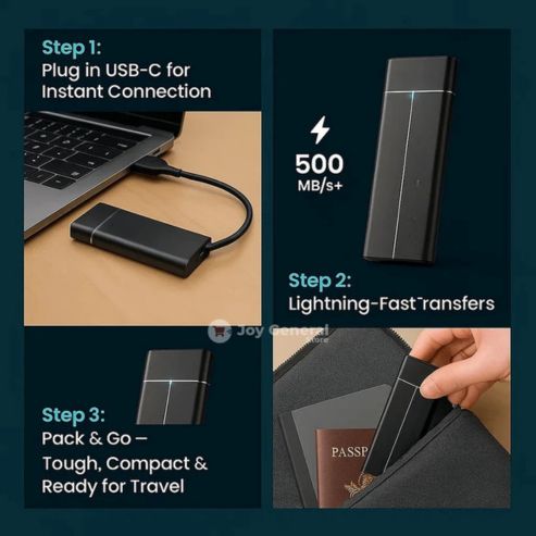 Portable SSD for Large Storage – 5TB External Drive with Lightning-Fast Transfer Speeds