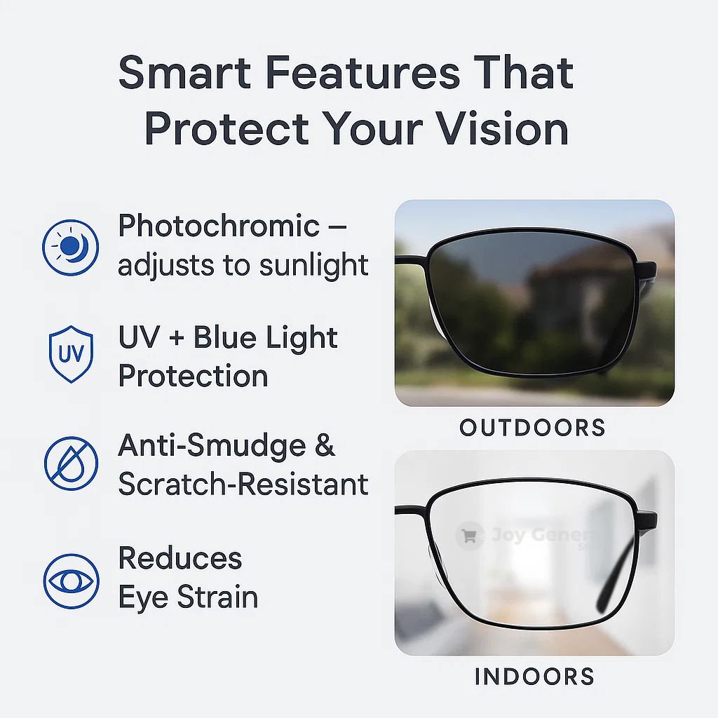 German Intelligent Progressive Glasses | Anti-Fingerprint, UV Protection & Ideal for Reading and Driving