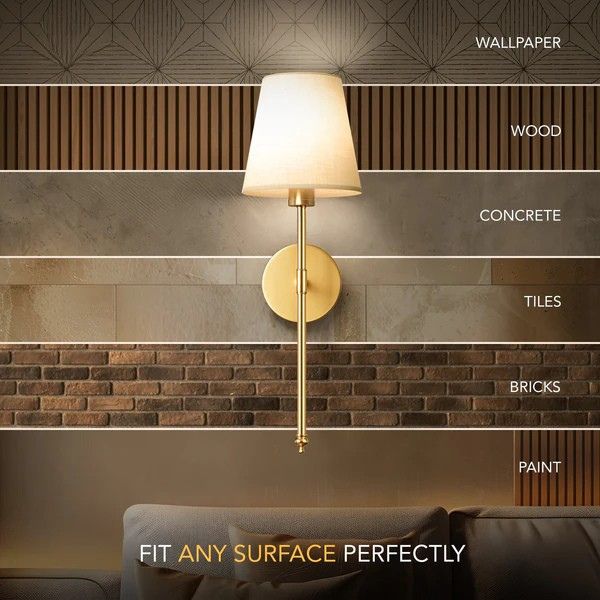 Wireless Wall Sconce | Battery Operated Wall Sconces Canada with Adjustable Brightness, Modern Wall Sconce Lighting & Wall Mount Lights