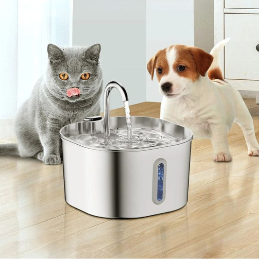 Stainless Steel Cat Water Fountain | BPA-Free Cat Water Fountain with Advanced Multi-Layer Filtration, Ideal Water Drinking Fountain for Cats & Catit Water Fountain for Cats and Dogs