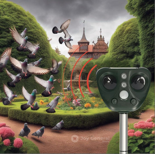 Ultrasonic Bird Repeller | Solar-Powered, Waterproof & Effective for Gardens, Yards, Farms & Outdoor Spaces