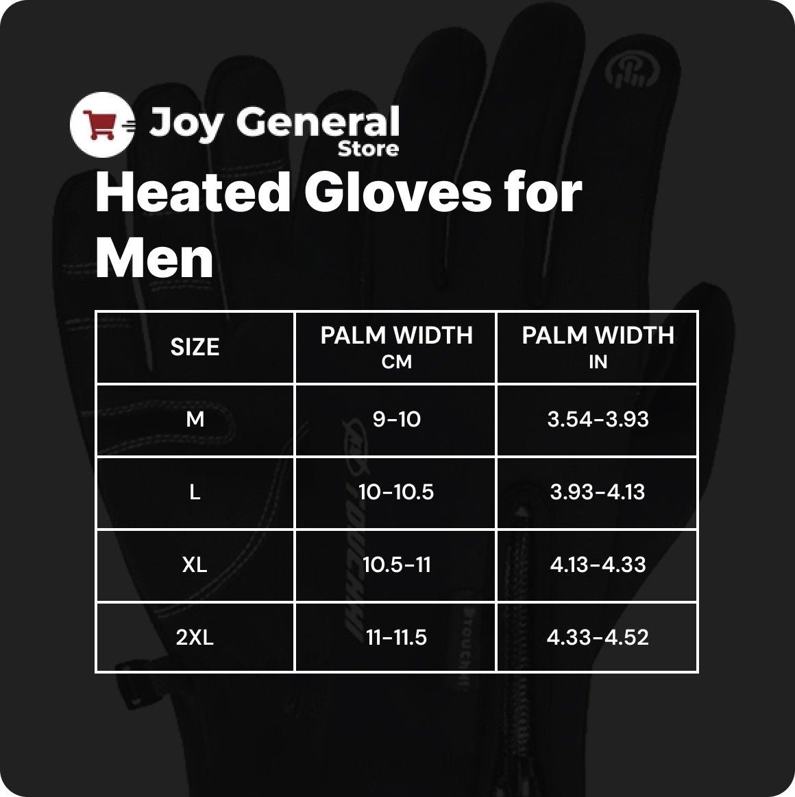 Heated Gloves for Men – Thermal Waterproof Winter Gloves with Heating & Touchscreen Grip