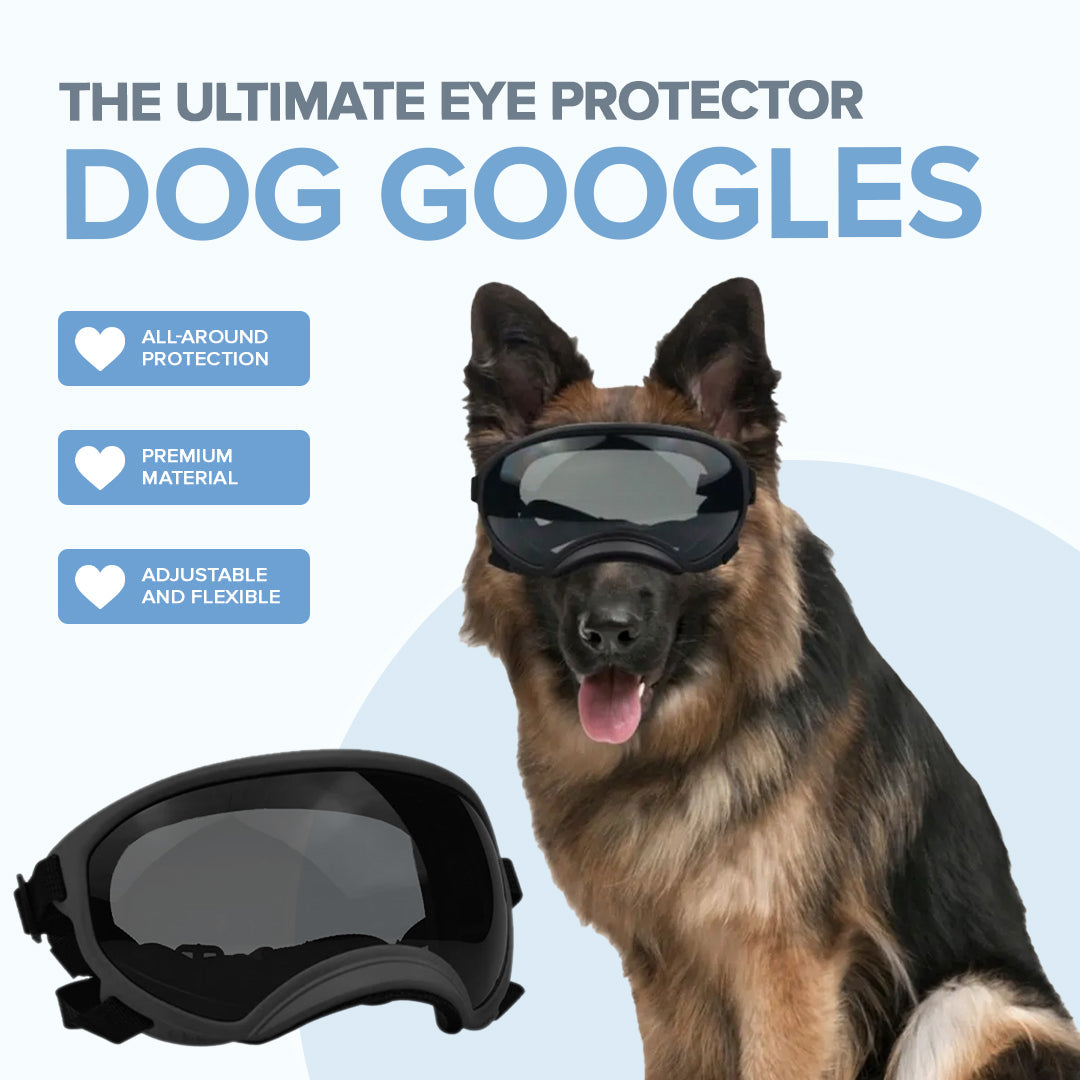 Dog Goggles for Eye Protection - UV Protection Sunglasses for Dogs - Adjustable Fit for Outdoor Activities & Water Sports