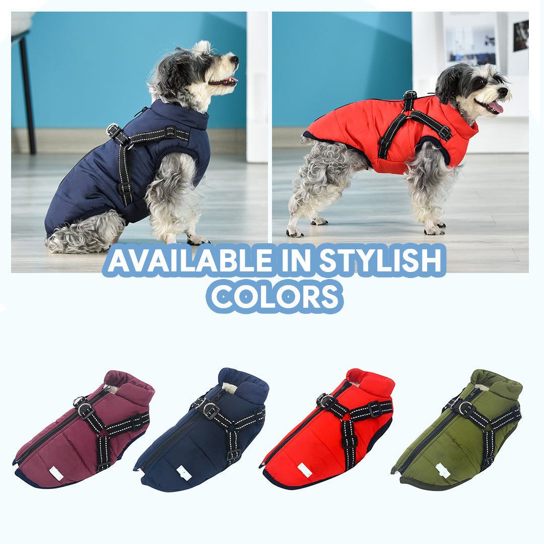 Waterproof Fleece Dog Coat for Cold Weather Protection, Adjustable Fit, Perfect for Small to Large Breeds