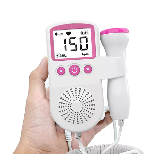 Fetal Heart Rate Monitor for Pregnancy - Doppler Device for Detecting Baby's Heartbeat at Home