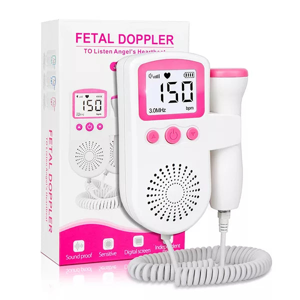 Fetal Heart Rate Monitor for Pregnancy - Doppler Device for Detecting Baby's Heartbeat at Home