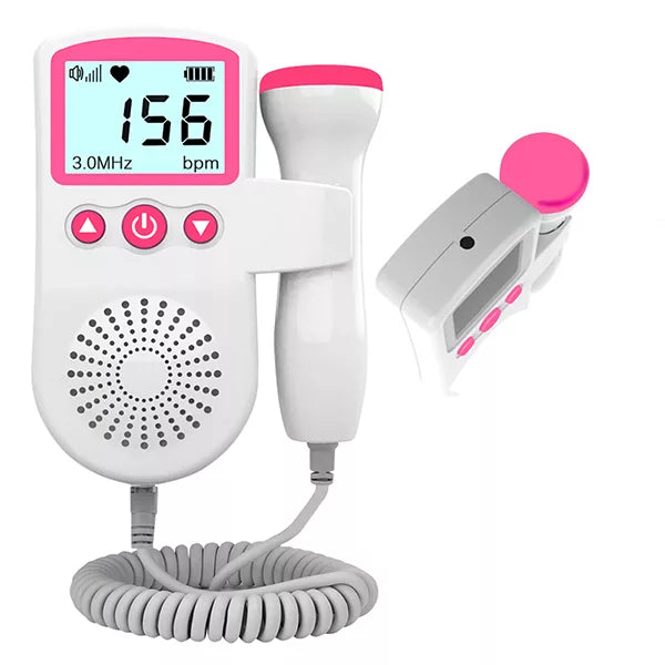 Fetal Heart Rate Monitor for Pregnancy - Doppler Device for Detecting Baby's Heartbeat at Home