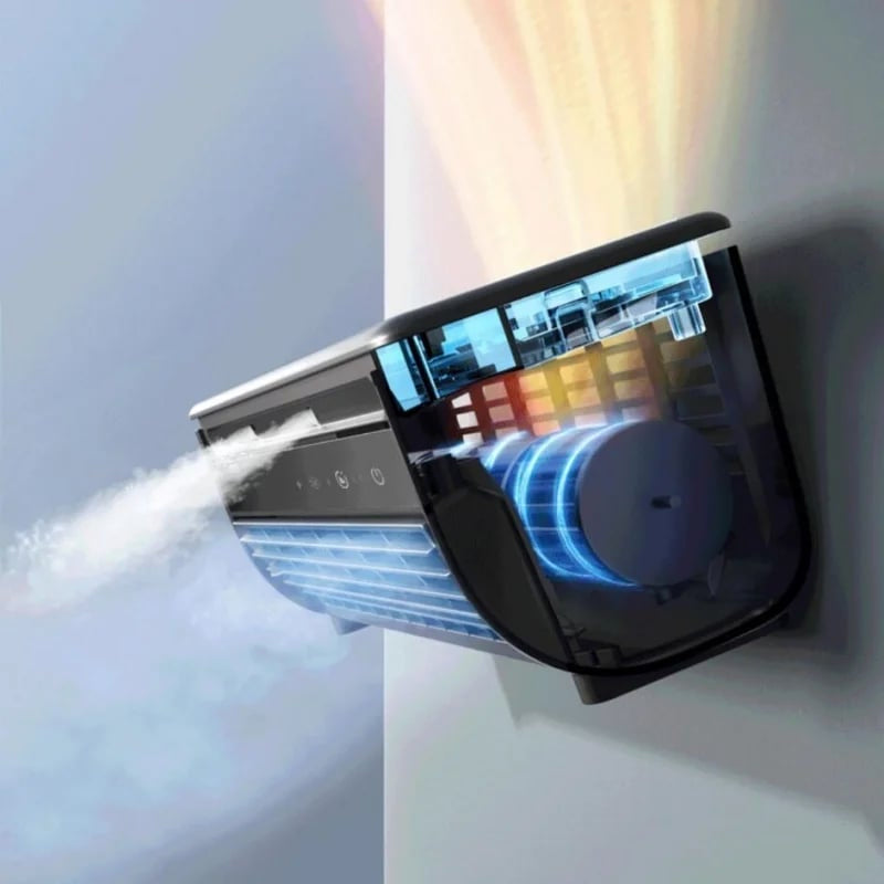 Portable Air Conditioner | Wirelessly Rechargeable, Fast Cooling & Easy Wall Mount for Home and Office Use