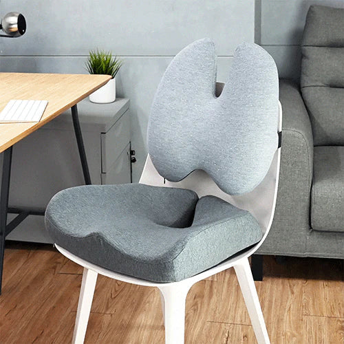 Orthopedic Seat & Back Cushion Set | Pressure Relief, Pain-Free Sitting & Support Seat Cushion for Office Chair, Car, Home & Pregnancy