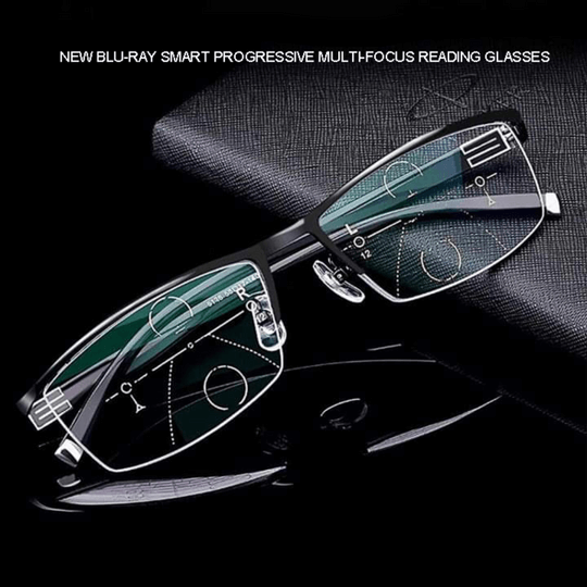 German Intelligent Progressive Glasses | Anti-Fingerprint, UV Protection & Ideal for Reading and Driving