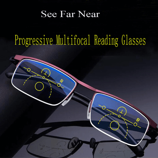 German Intelligent Progressive Glasses | Anti-Fingerprint, UV Protection & Ideal for Reading and Driving