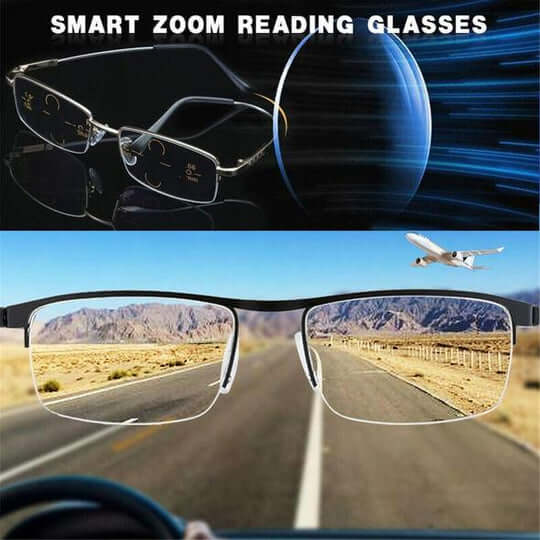 German Intelligent Progressive Glasses | Anti-Fingerprint, UV Protection & Ideal for Reading and Driving