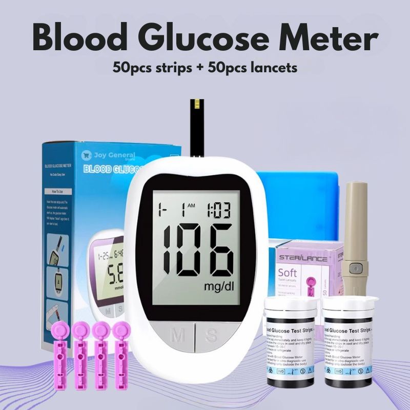High-Precision Non-Invasive Blood Oxygen Monitor | Blood Glucose Meter | One-Button Operation, LED Display & Ideal for Diabetes Control in Home