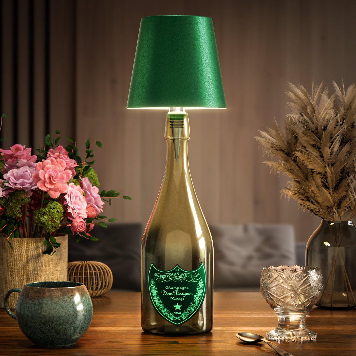 Wireless Bottle Lamp | Rechargeable, LED & Ideal for Home Decor or Outdoor Events