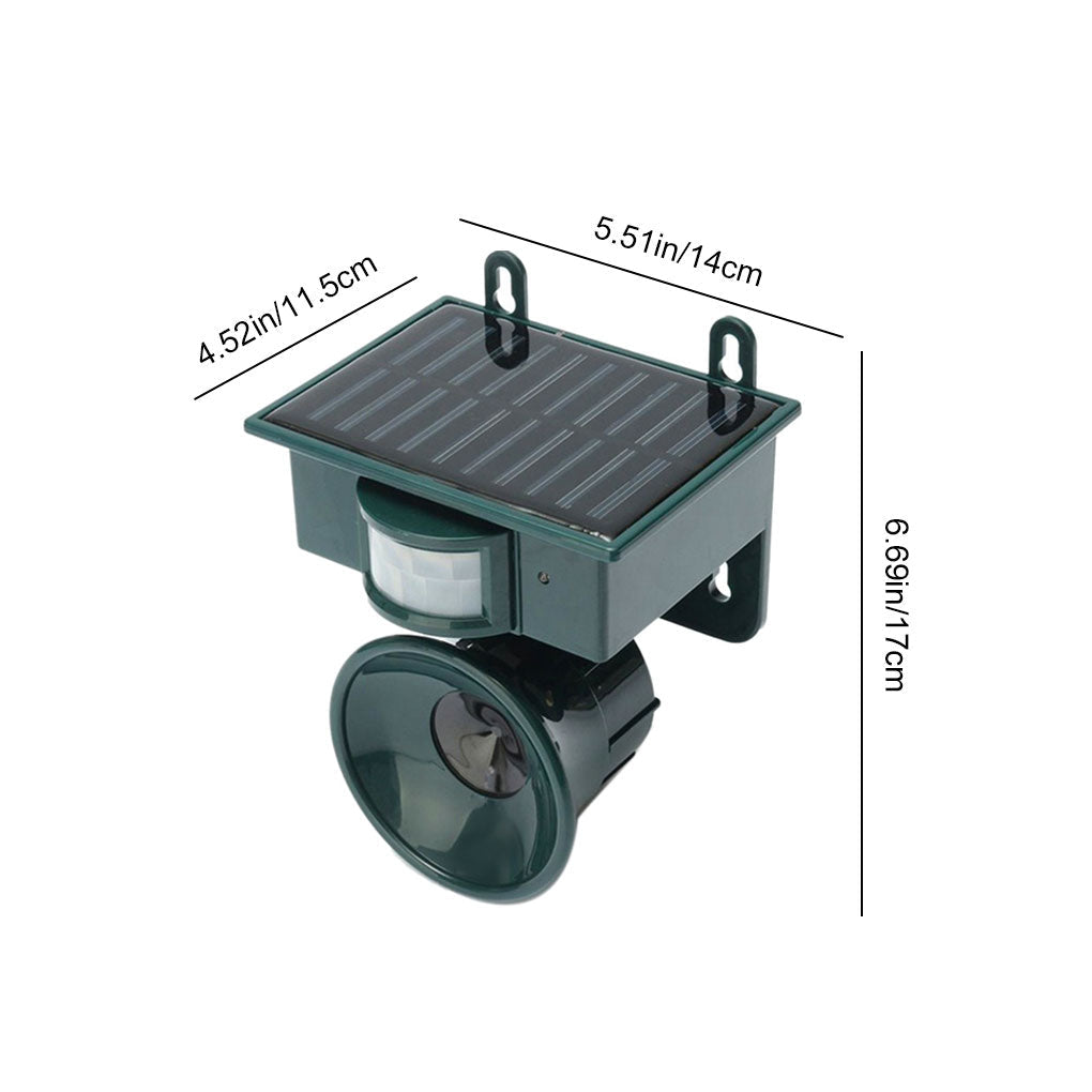 Motion Sensor Bird Deterrent - Pigeon & Crow Repeller with Sound Scare Technology for Effective Bird Control