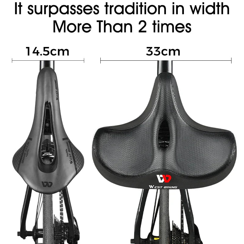 Ergonomic Bicycle Seat Cushion | Thick Saddle Pad & Breathable Design for MTB and Road Bikes | Bicycle Seats