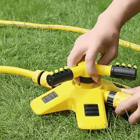 360° Rotating Lawn Sprinkler | Even Water Coverage, Multi-Angle Nozzles & Hands-Free Watering for Large Gardens