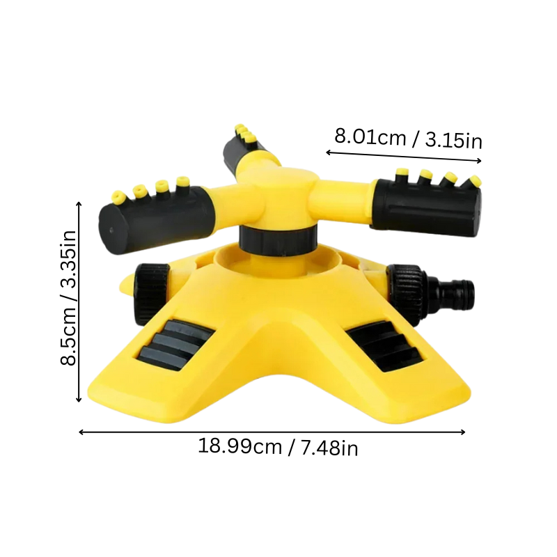 360° Rotating Lawn Sprinkler | Even Water Coverage, Multi-Angle Nozzles & Hands-Free Watering for Large Gardens